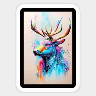 Stag Deer Animal Discovery Adventure Nature Planet Earth Paint Sticker